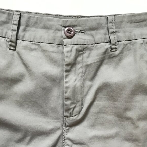 G1 Goods Everyday Bermuda Shorts Womens 10 Gray Cotton Twill 7.5" Inseam Mid - Picture 5 of 11